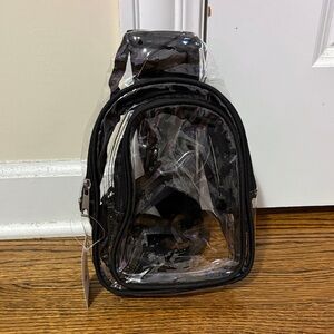 Clear Black Sling Bag for Men - Transparent Travel Crossbody